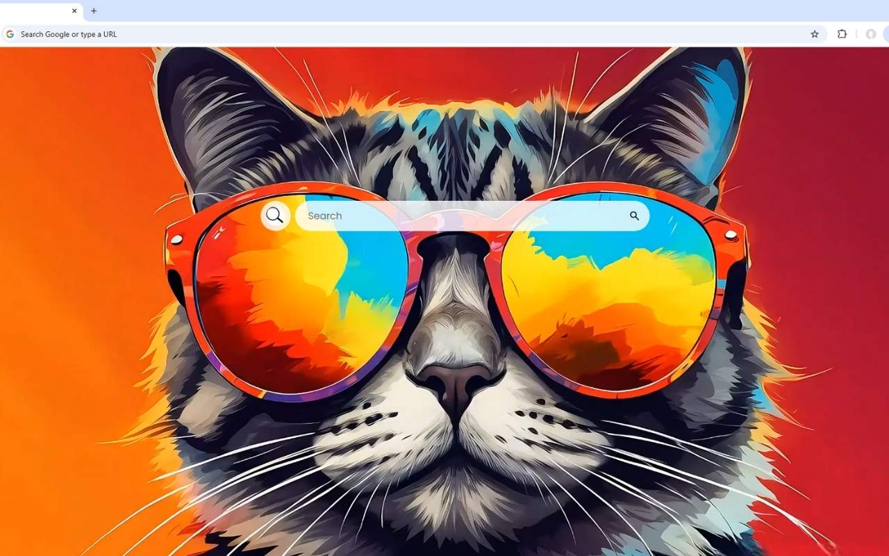 Cool Cat in Colorful Sunglasses Live Wallpaper